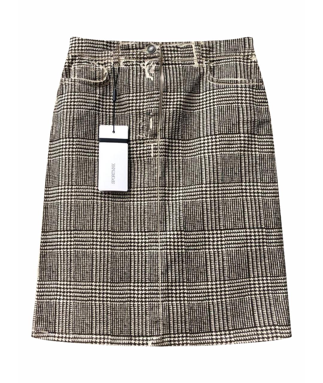 SPORTMAX Мульти хлопковая юбка миди, фото 1