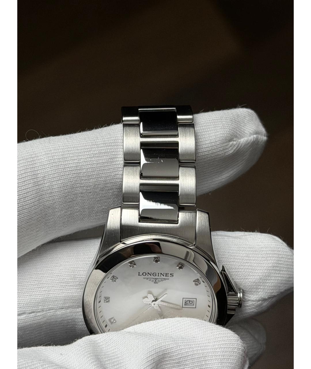 LONGINES Белые часы, фото 8