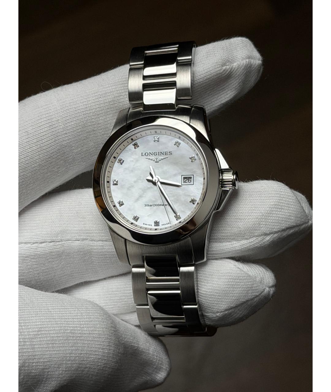 LONGINES Белые часы, фото 3