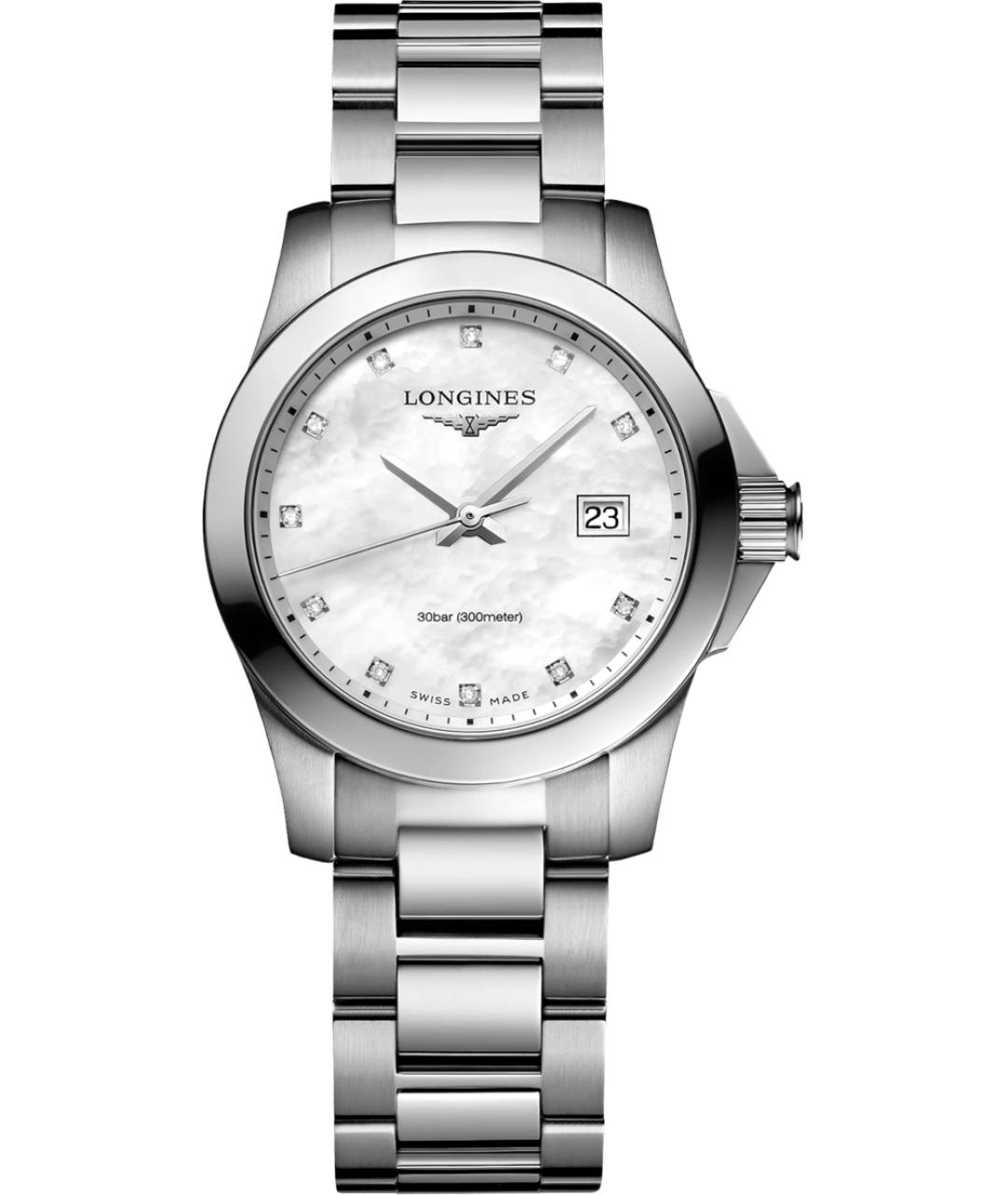 LONGINES Белые часы, фото 10
