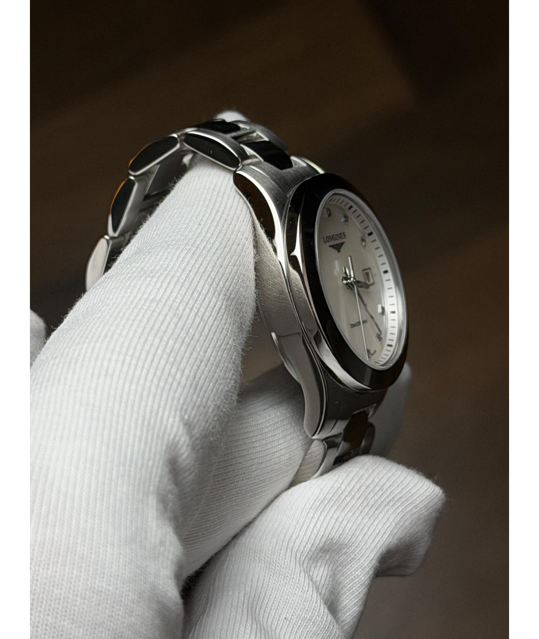 LONGINES Белые часы, фото 6