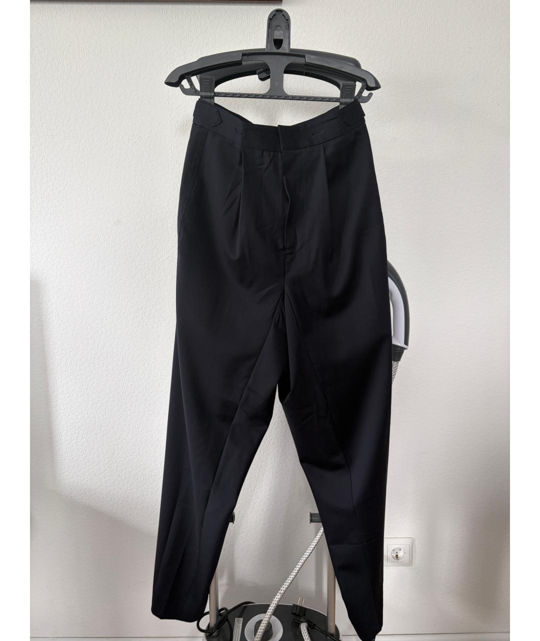 VIVIENNE WESTWOOD Синие шерстяные прямые брюки, фото 2