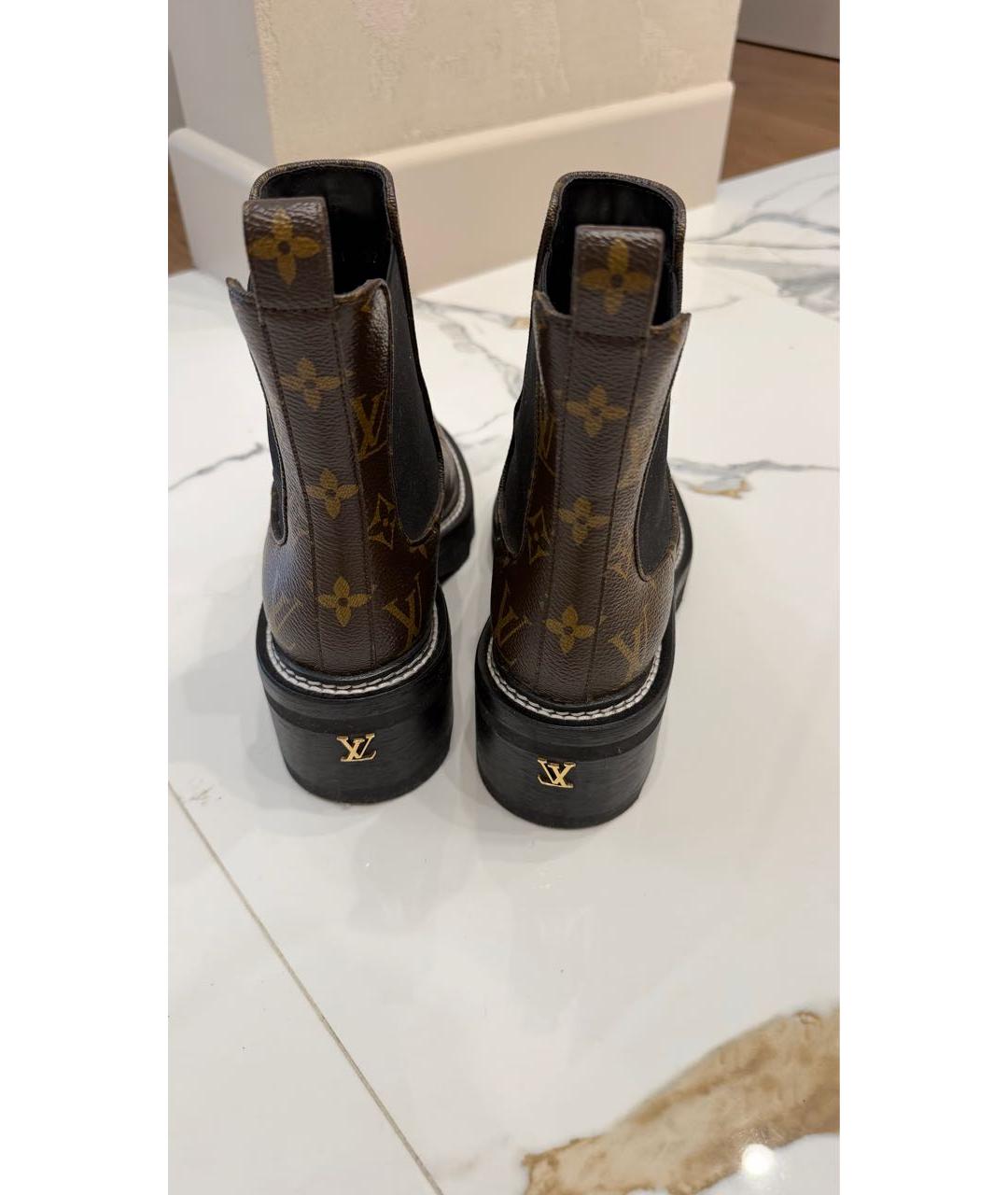 LOUIS VUITTON Коричневые полусапоги, фото 4