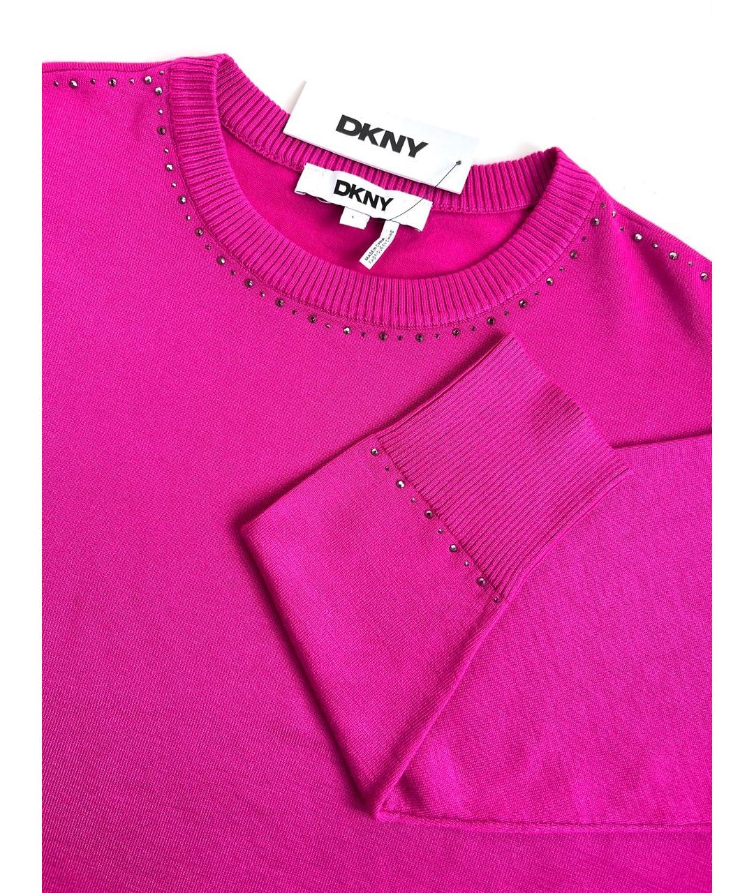DKNY Фуксия вискозный джемпер / свитер, фото 4