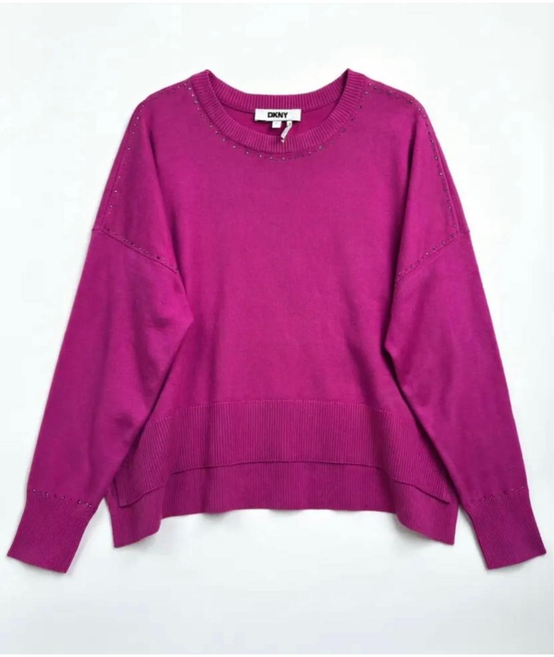 DKNY Фуксия вискозный джемпер / свитер, фото 9