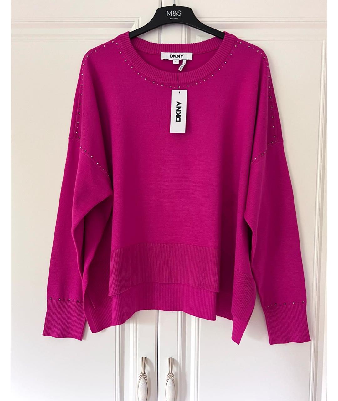 DKNY Фуксия вискозный джемпер / свитер, фото 2