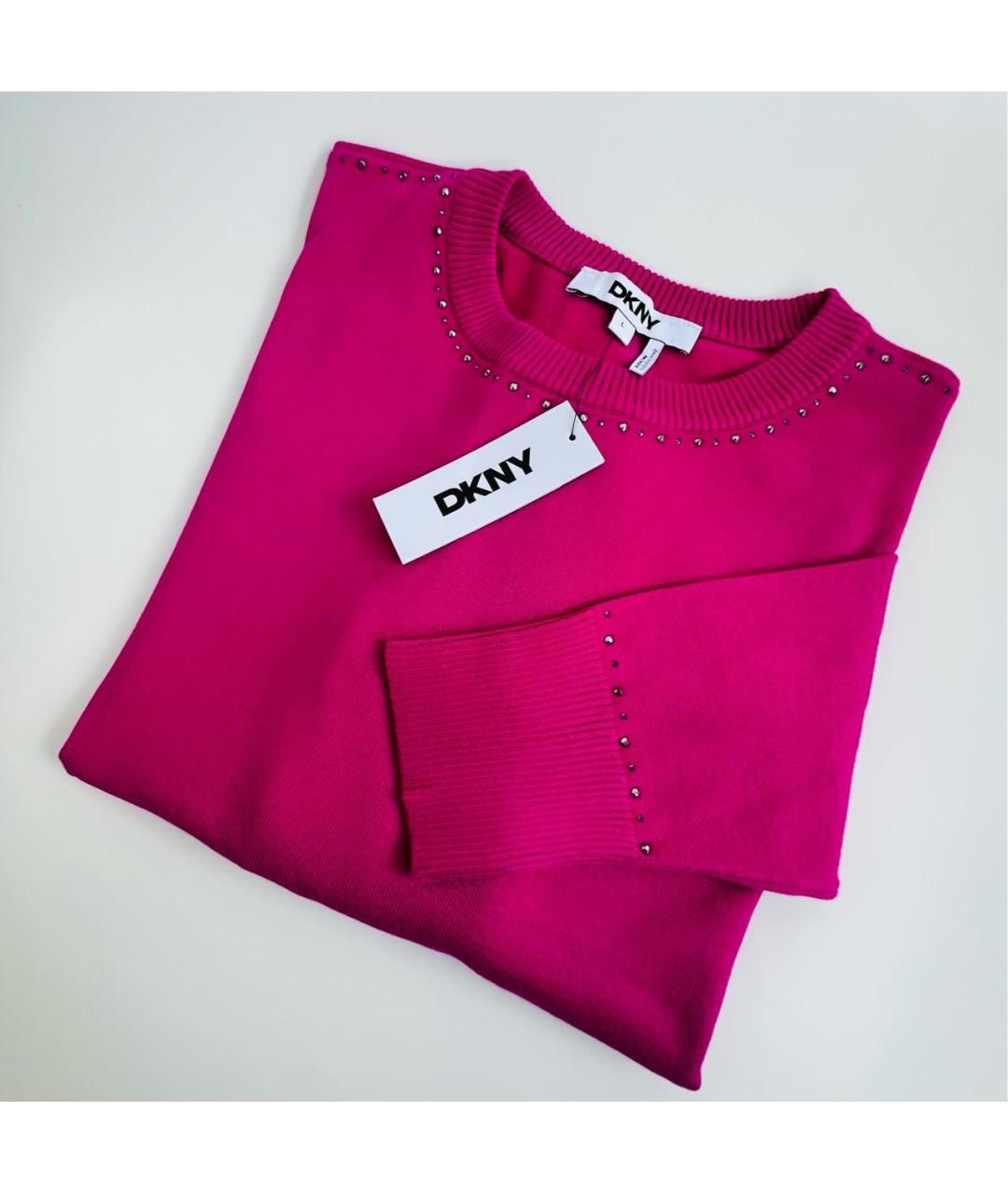 DKNY Фуксия вискозный джемпер / свитер, фото 7