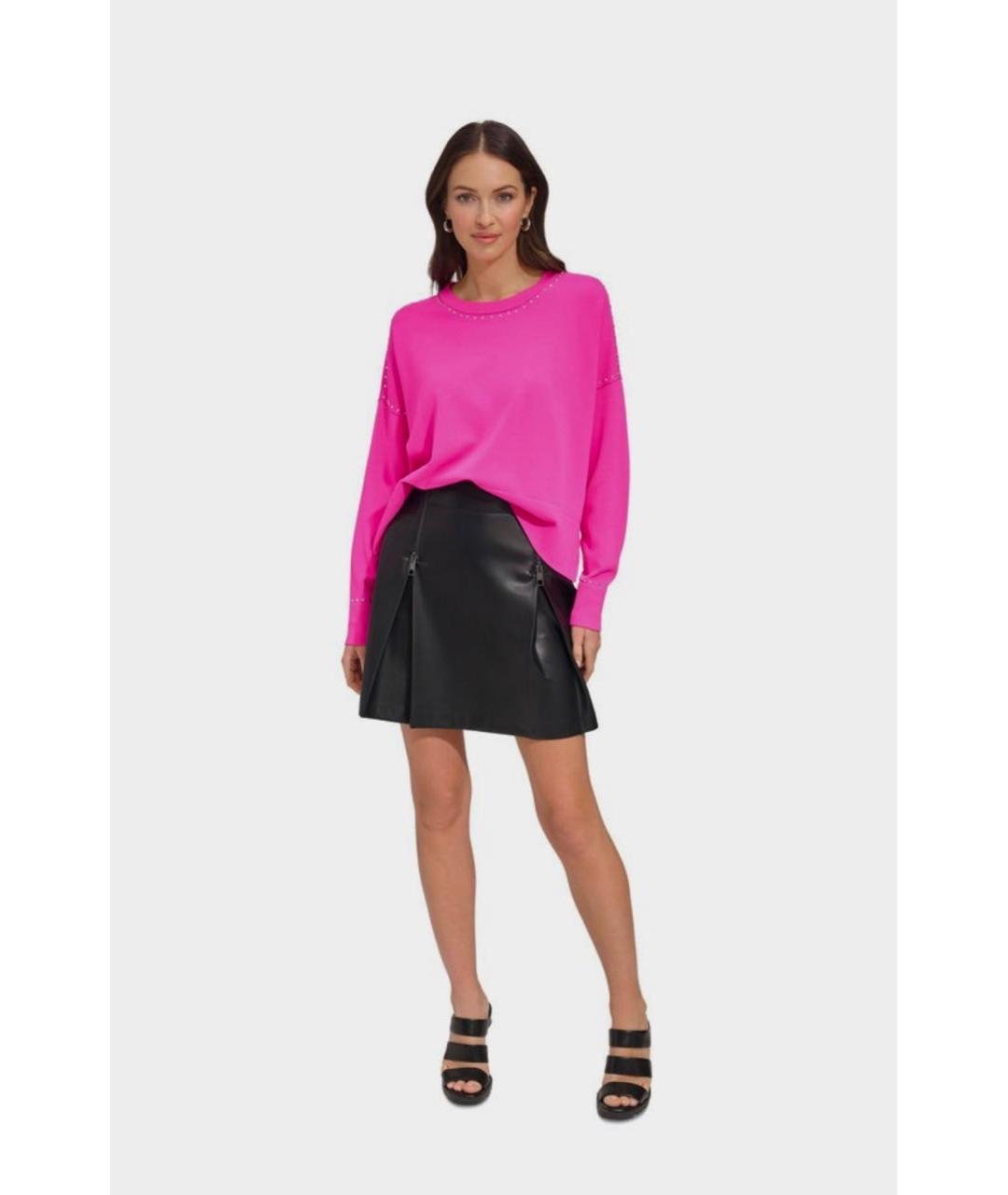 DKNY Фуксия вискозный джемпер / свитер, фото 8