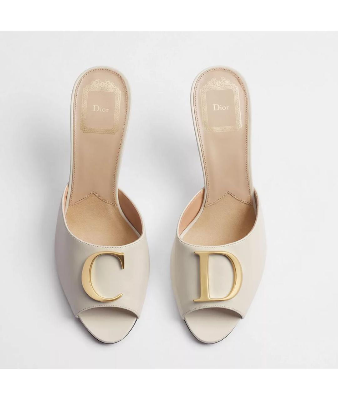 CHRISTIAN DIOR Кожаные мюли, фото 3