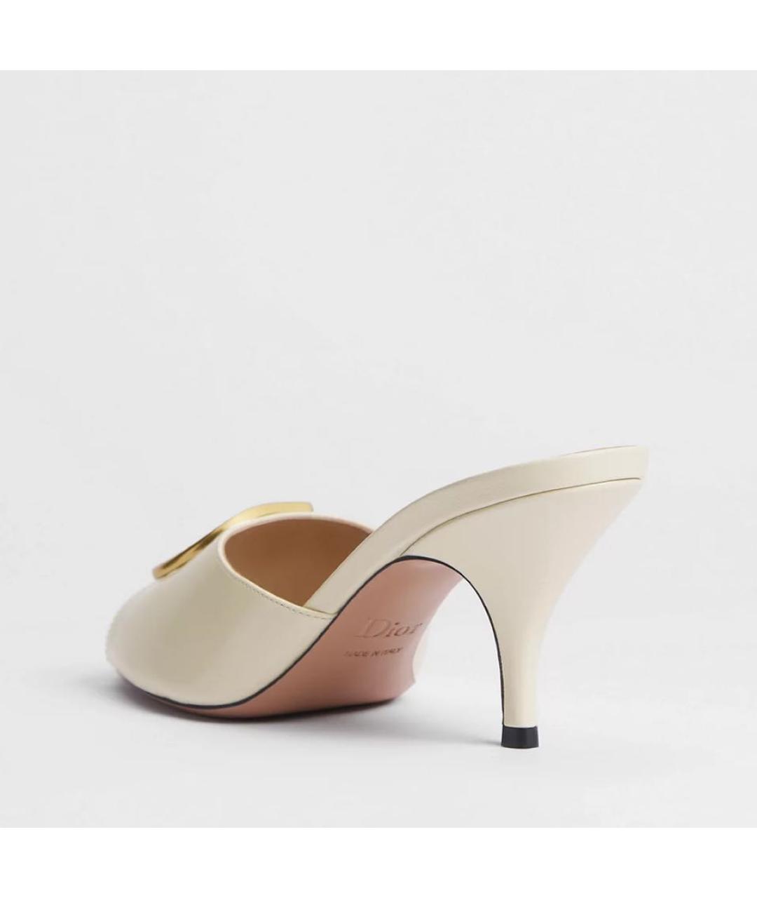CHRISTIAN DIOR Кожаные мюли, фото 4