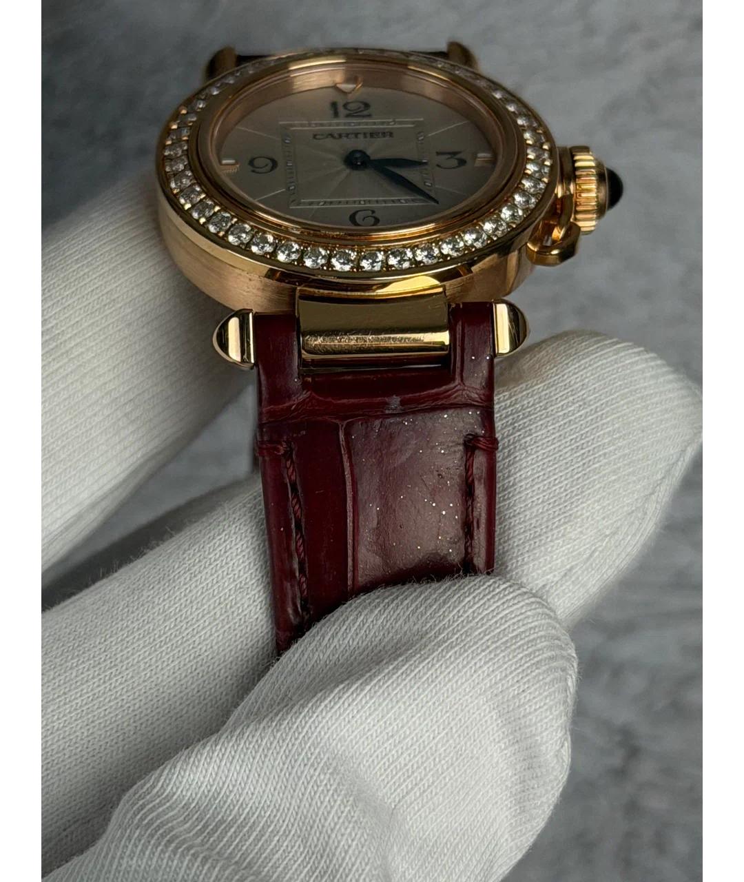 CARTIER Белые часы из розового золота, фото 5