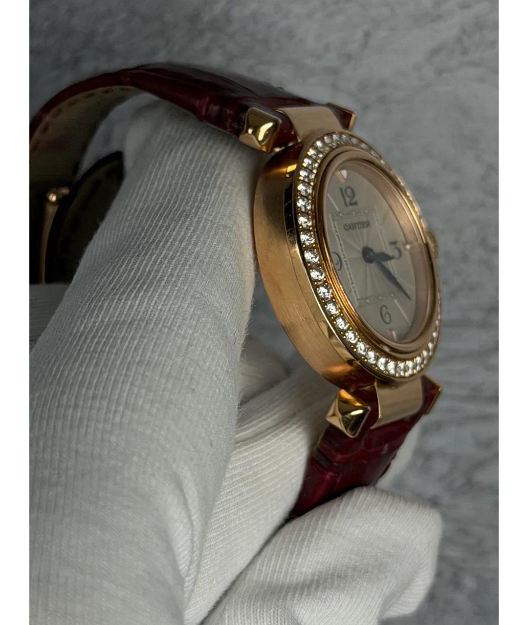CARTIER Белые часы из розового золота, фото 4