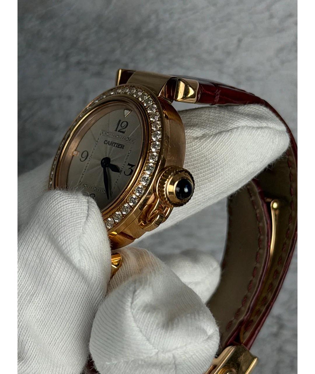CARTIER Белые часы из розового золота, фото 3
