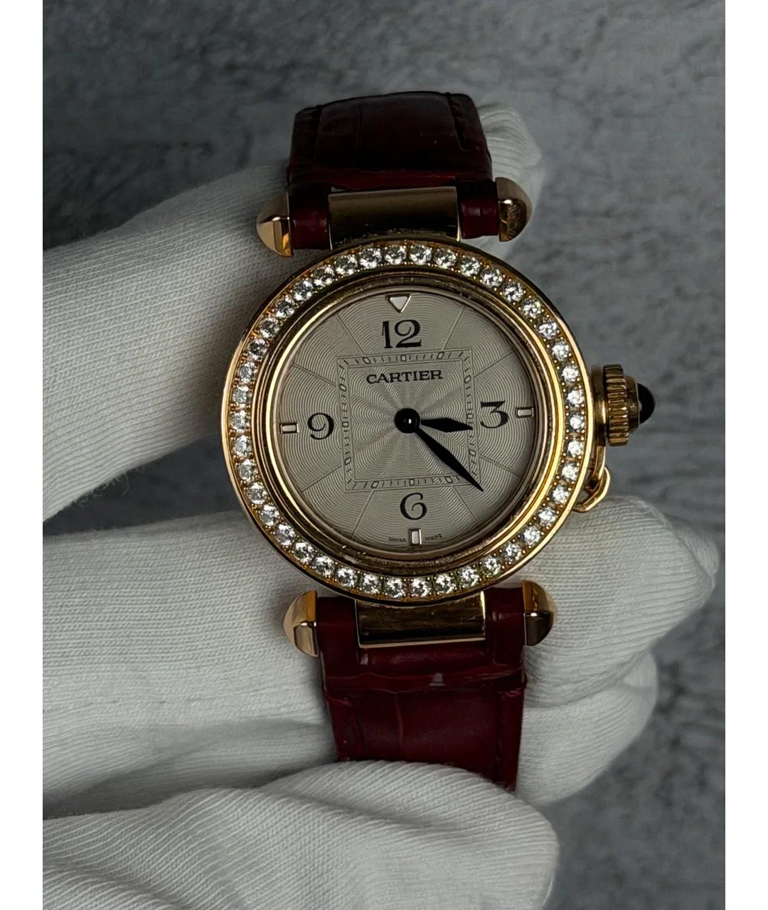 CARTIER Белые часы из розового золота, фото 2