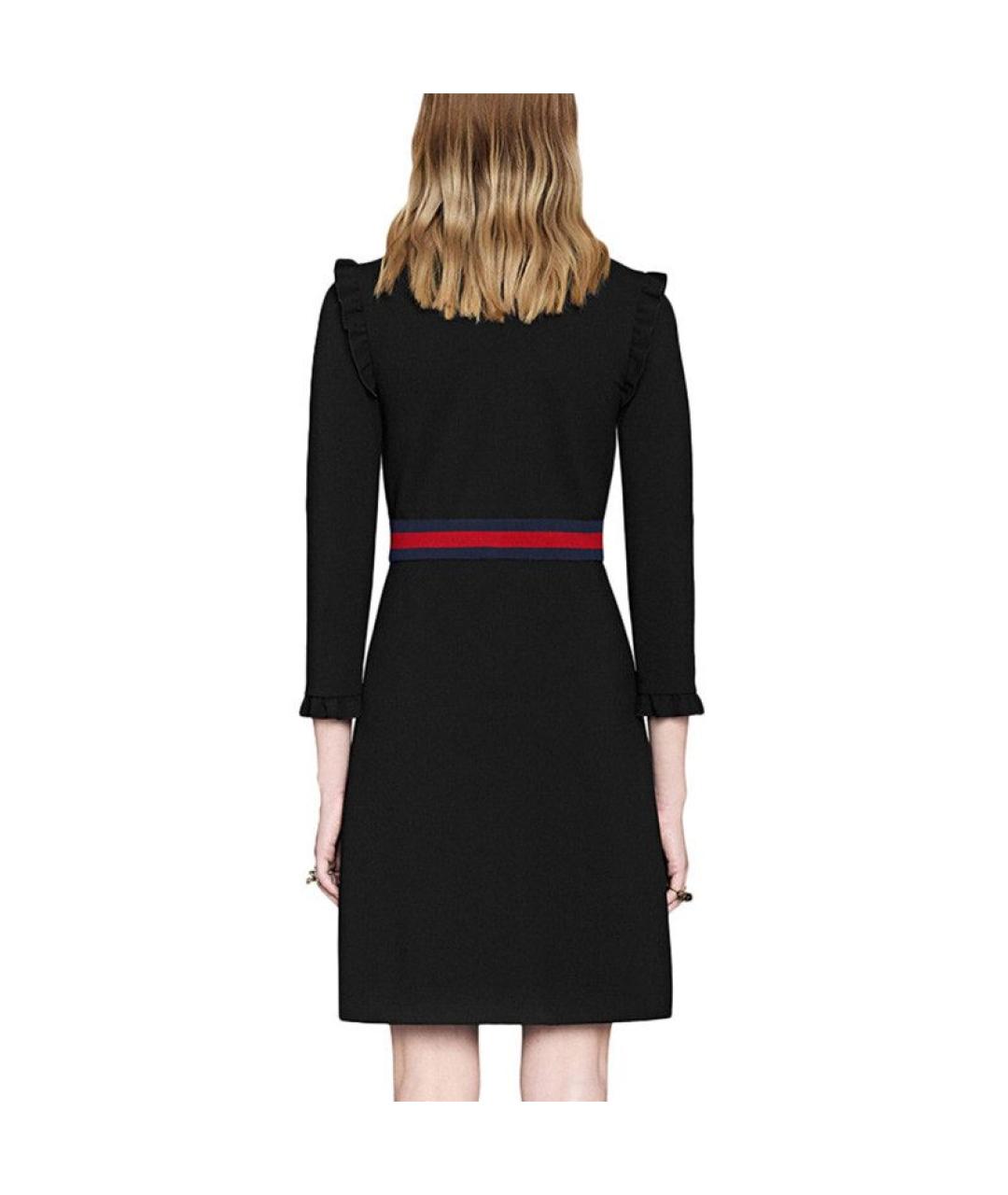 GUCCI Черное вискозное повседневное платье, фото 9