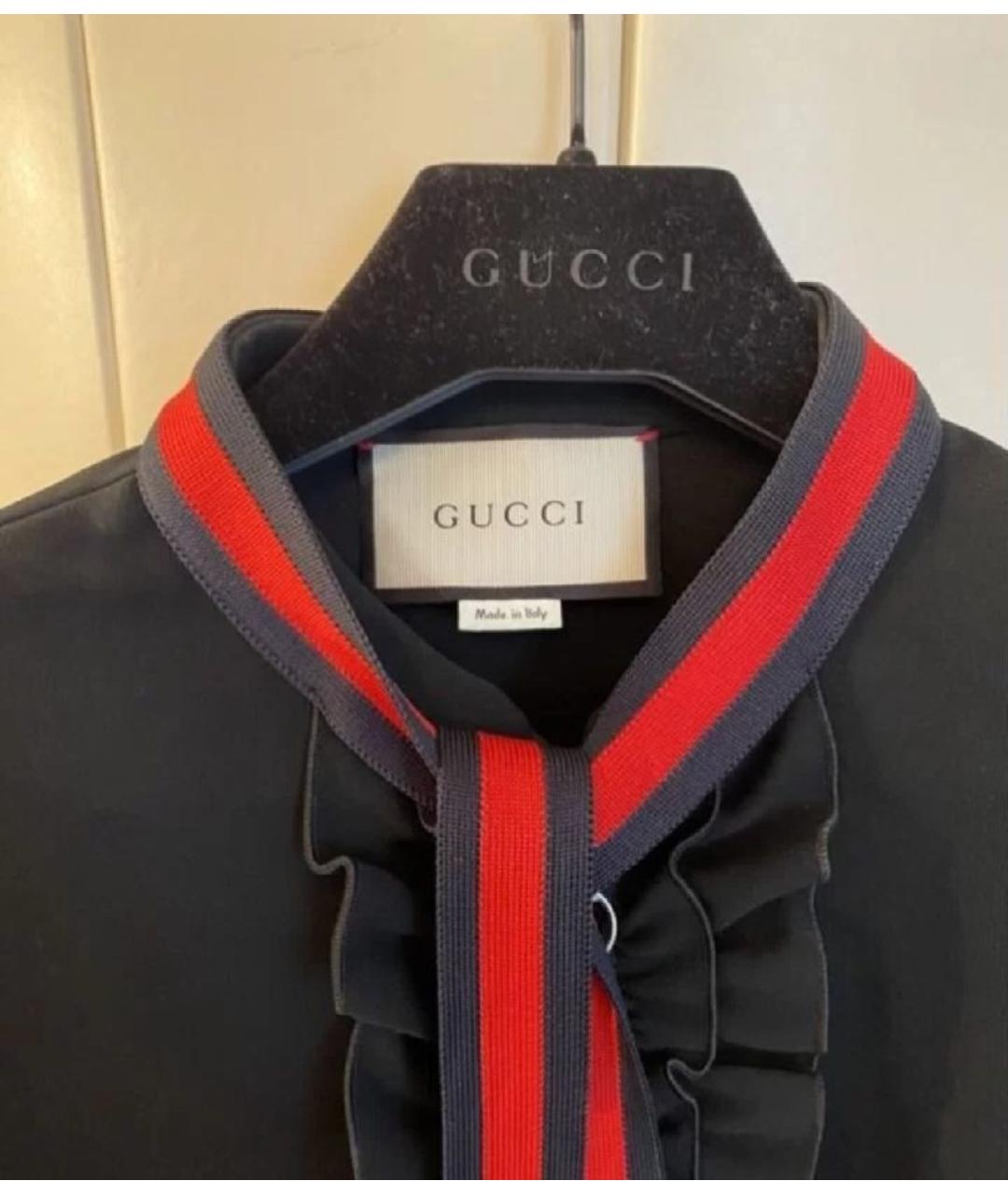 GUCCI Черное вискозное повседневное платье, фото 3