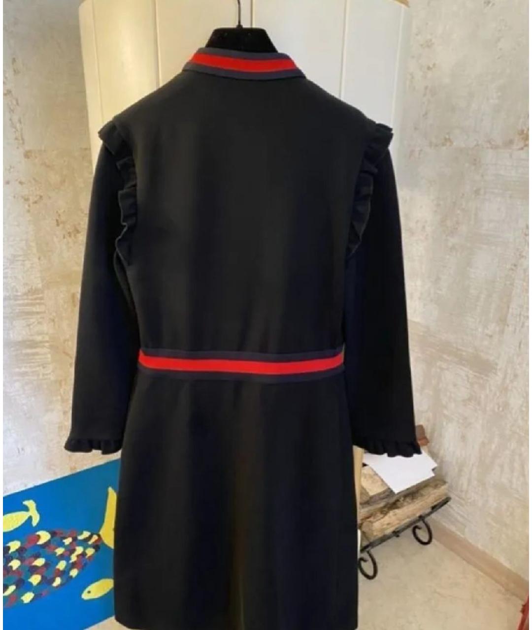 GUCCI Черное вискозное повседневное платье, фото 2