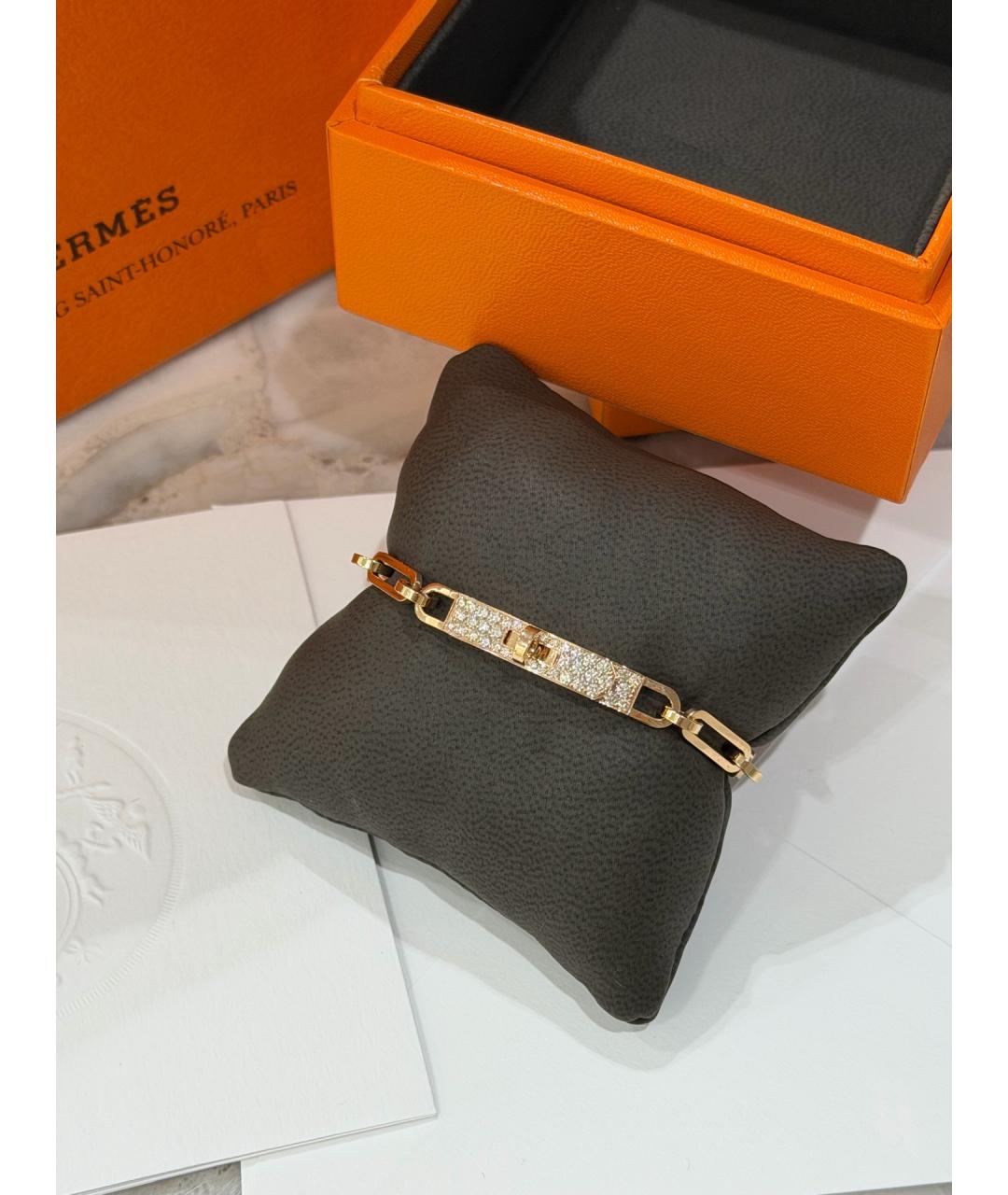HERMES Золотой браслет из розового золота, фото 4