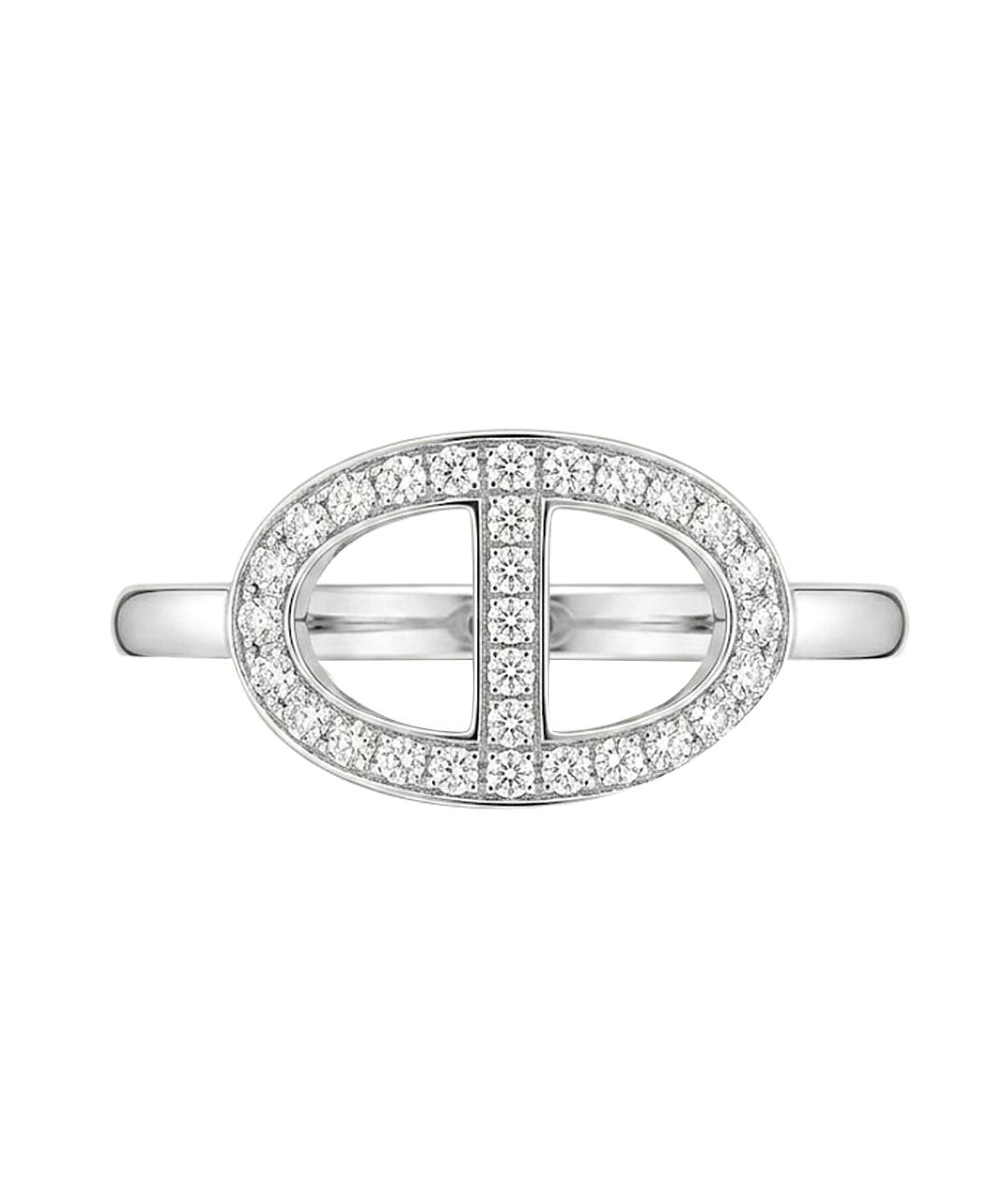 HERMES Серебряное кольцо из белого золота, фото 1