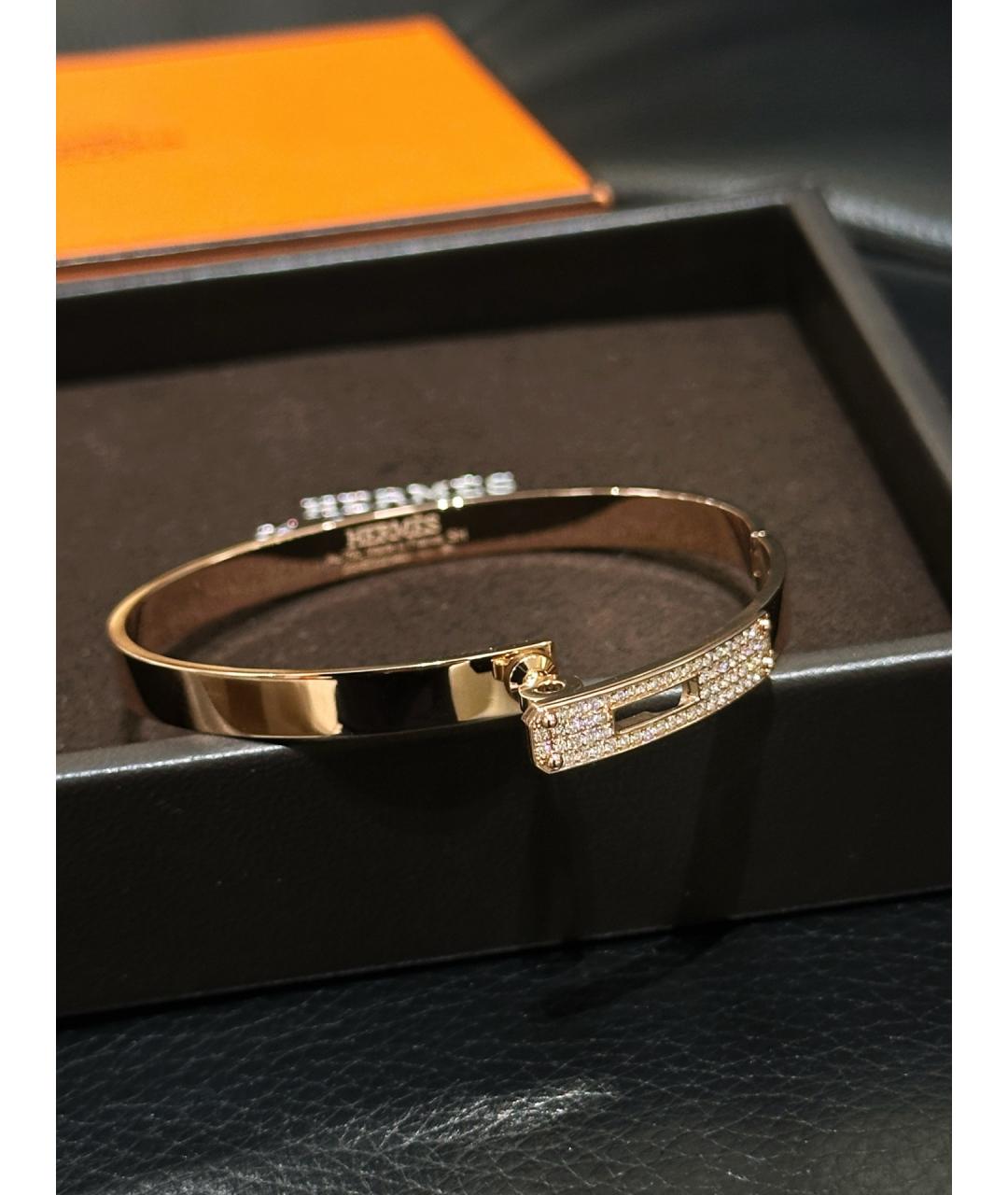 HERMES Золотой браслет из розового золота, фото 2