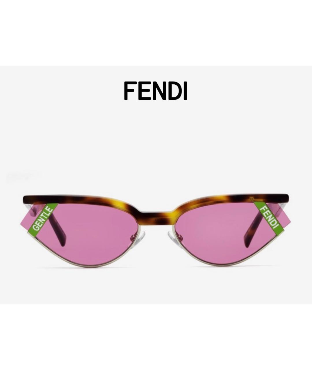 FENDI Мульти пластиковые солнцезащитные очки, фото 2