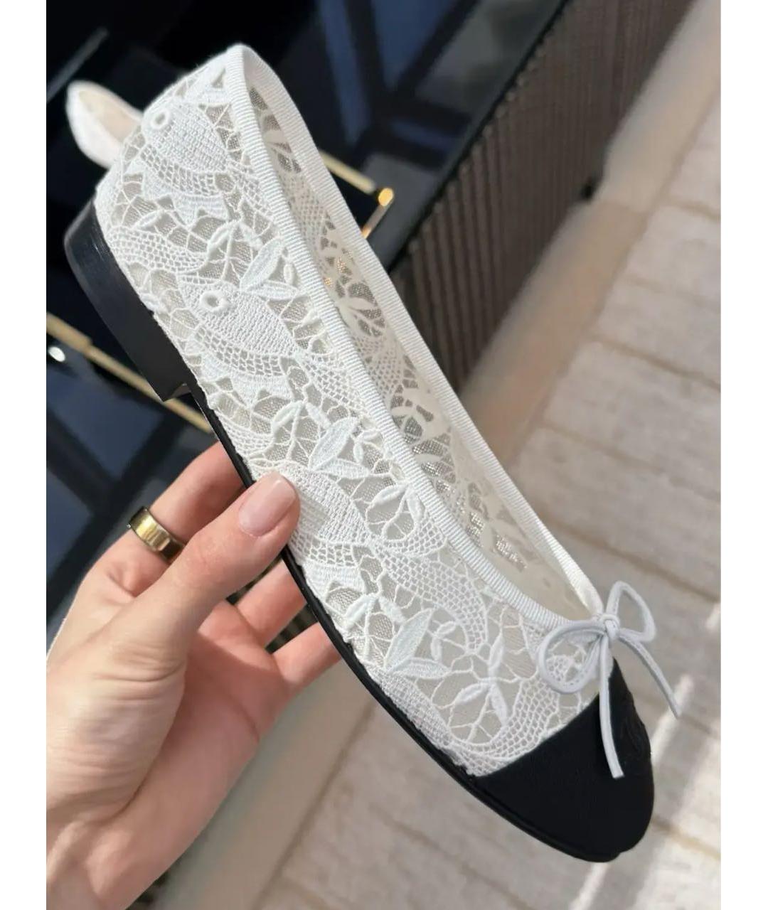 CHANEL Белые балетки, фото 2