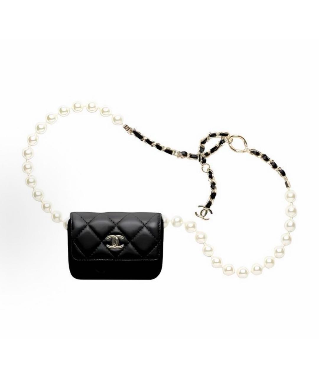 CHANEL Черная кожаная поясная сумка, фото 8