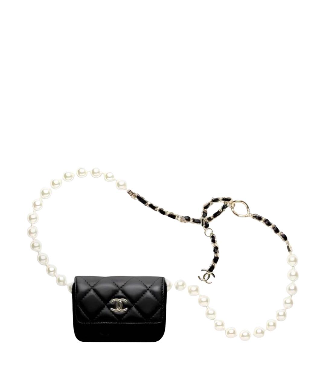 CHANEL Черная кожаная поясная сумка, фото 1