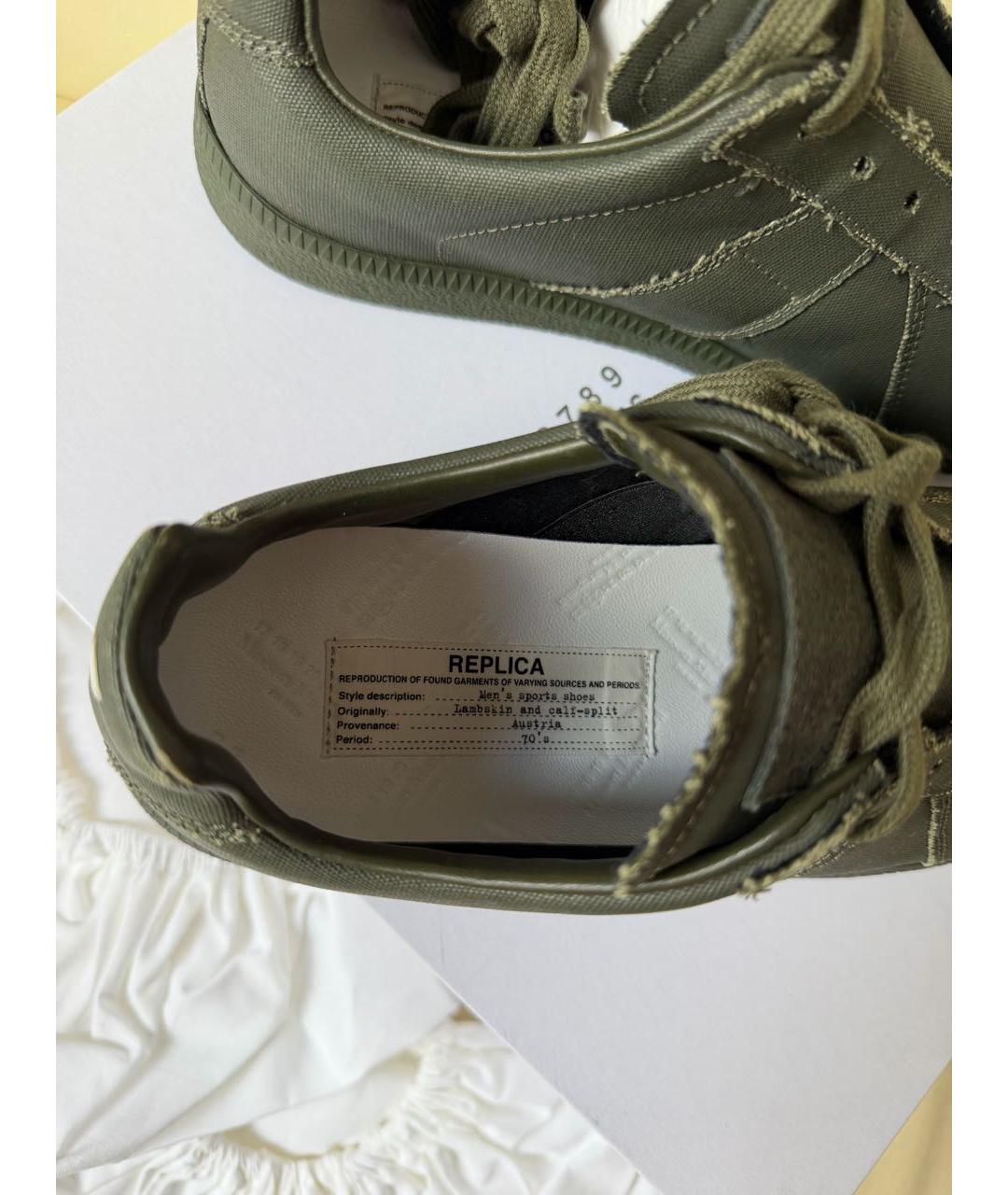 MAISON MARGIELA Хаки кеды, фото 8