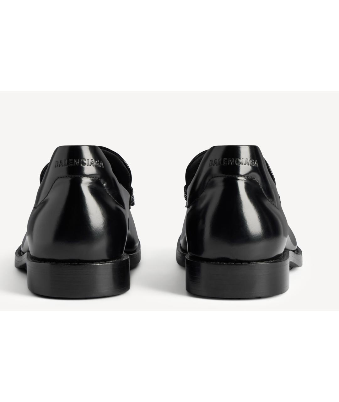 BALENCIAGA Черные кожаные лоферы, фото 2
