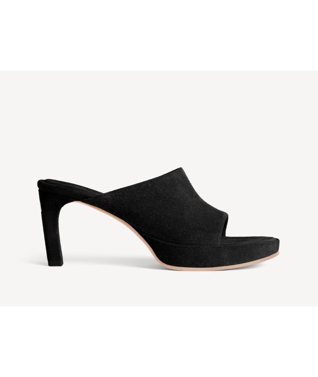 BALENCIAGA Черные замшевые мюли, фото 6
