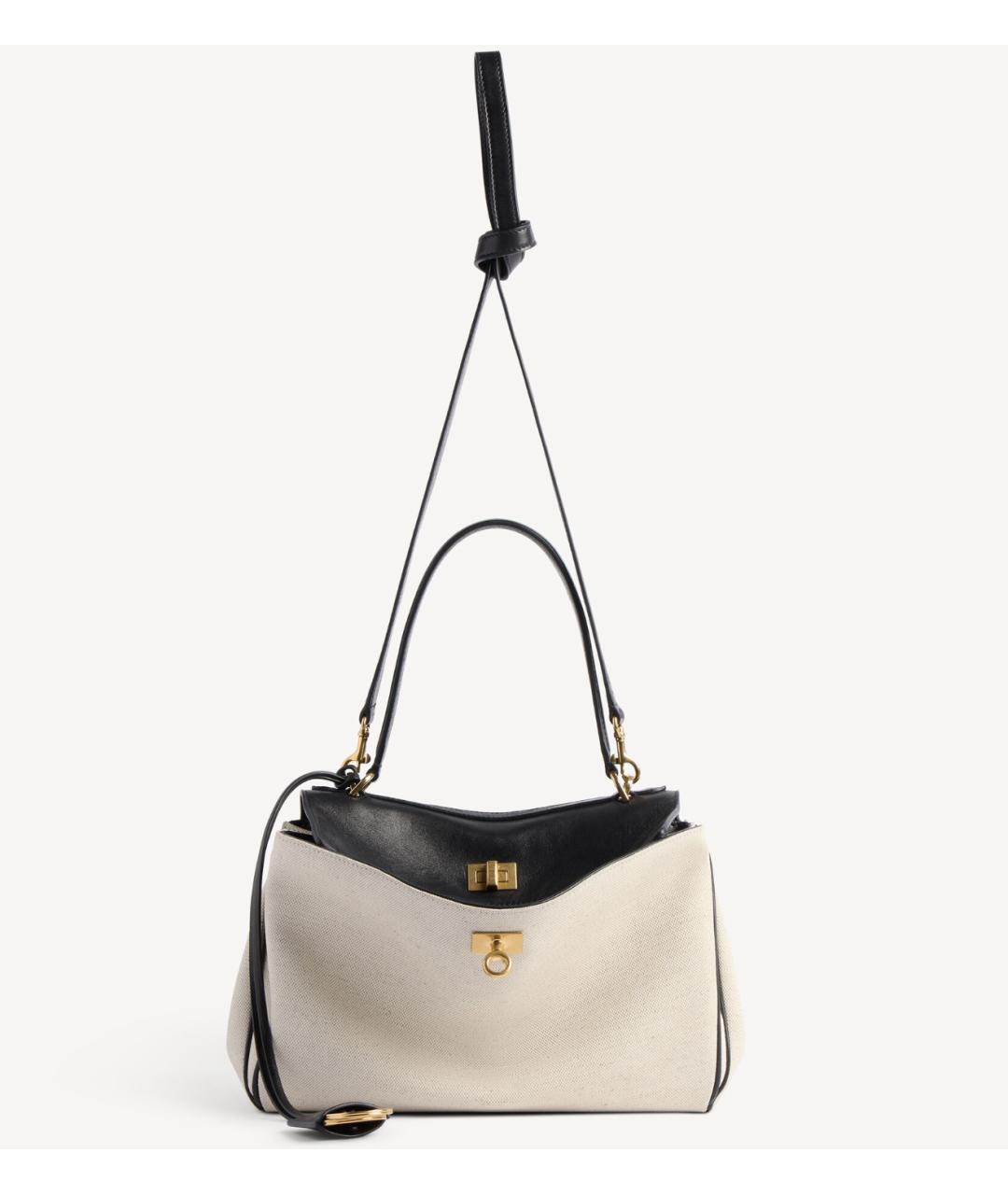 BALENCIAGA Бежевая кожаная сумка тоут, фото 3