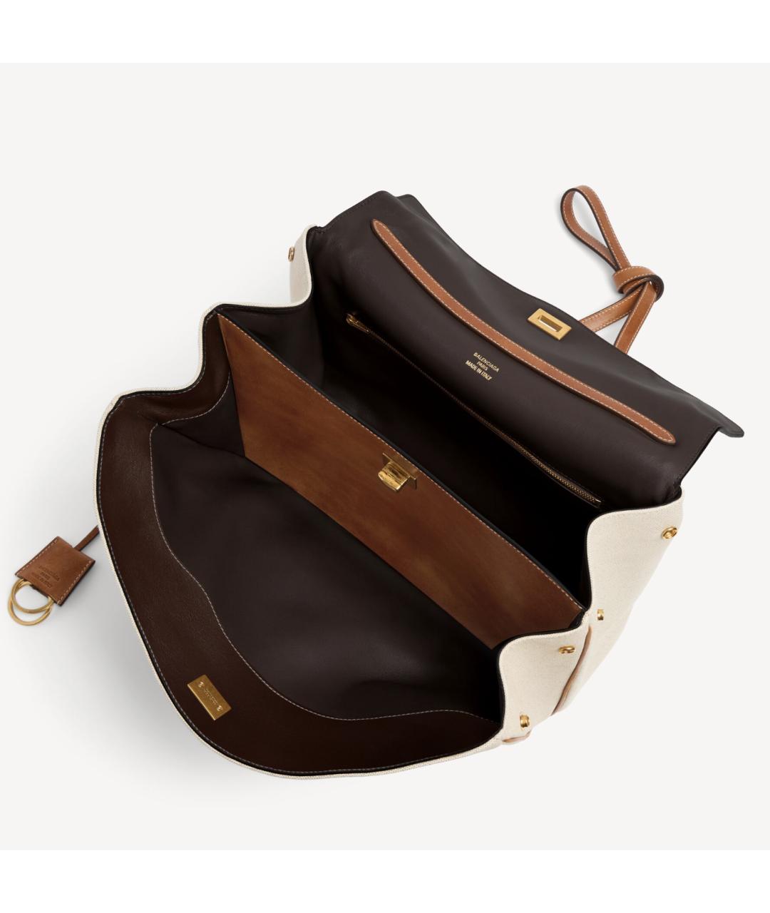 BALENCIAGA Бирюзовая кожаная сумка тоут, фото 2