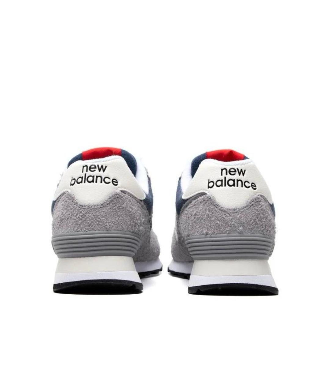 NEW BALANCE Серые замшевые низкие кроссовки / кеды, фото 4