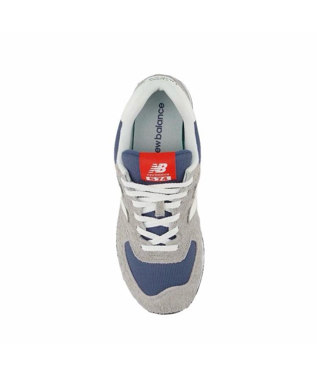 NEW BALANCE Серые замшевые низкие кроссовки / кеды, фото 3