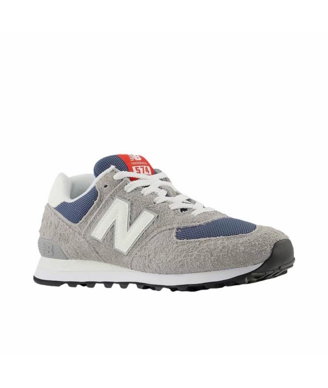 NEW BALANCE Серые замшевые низкие кроссовки / кеды, фото 2