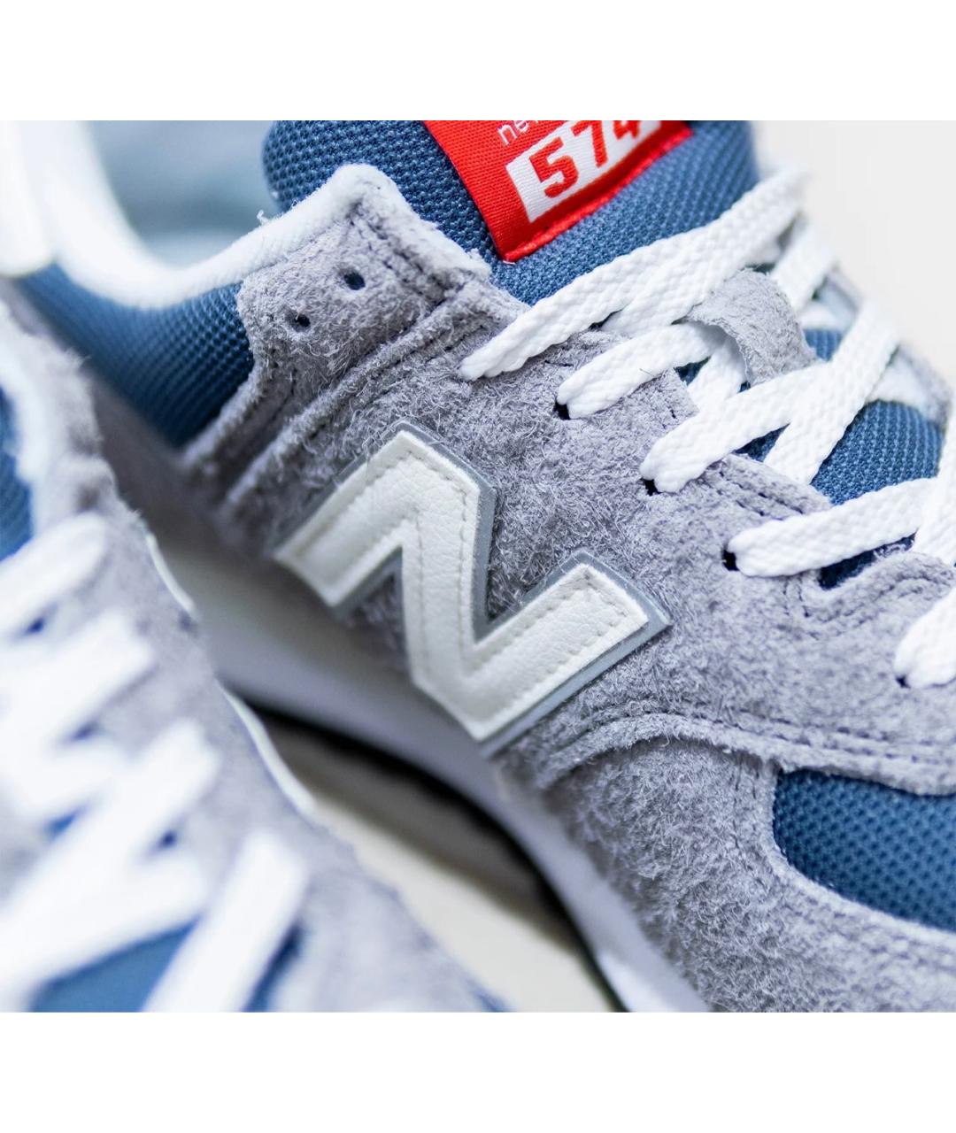 NEW BALANCE Серые замшевые низкие кроссовки / кеды, фото 6
