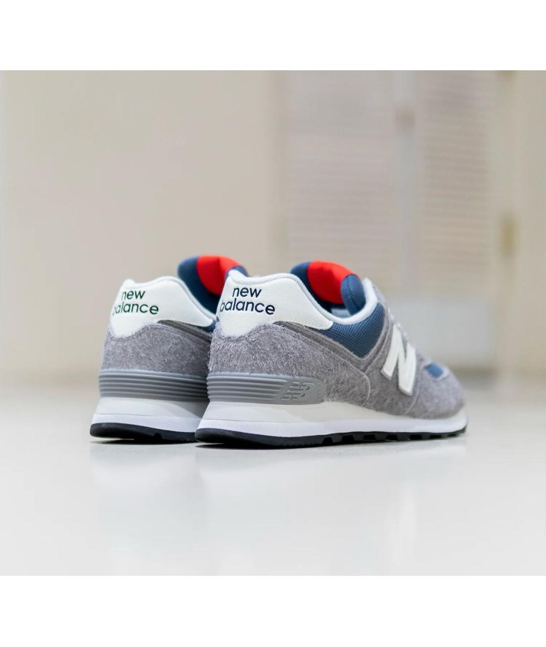 NEW BALANCE Серые замшевые низкие кроссовки / кеды, фото 7