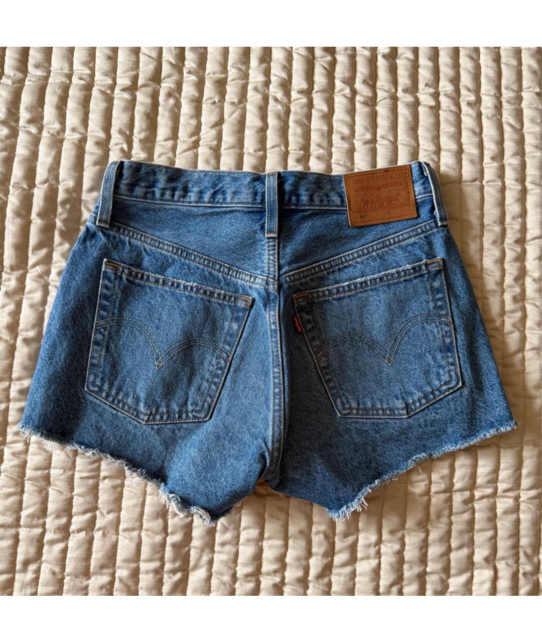 LEVI'S Синие хлопковые шорты, фото 2
