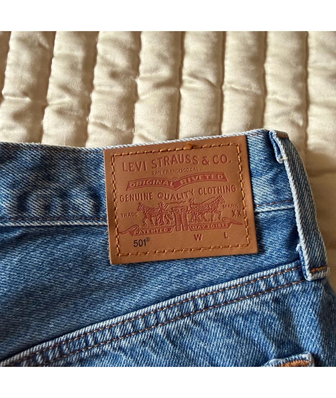 LEVI'S Синие хлопковые шорты, фото 4