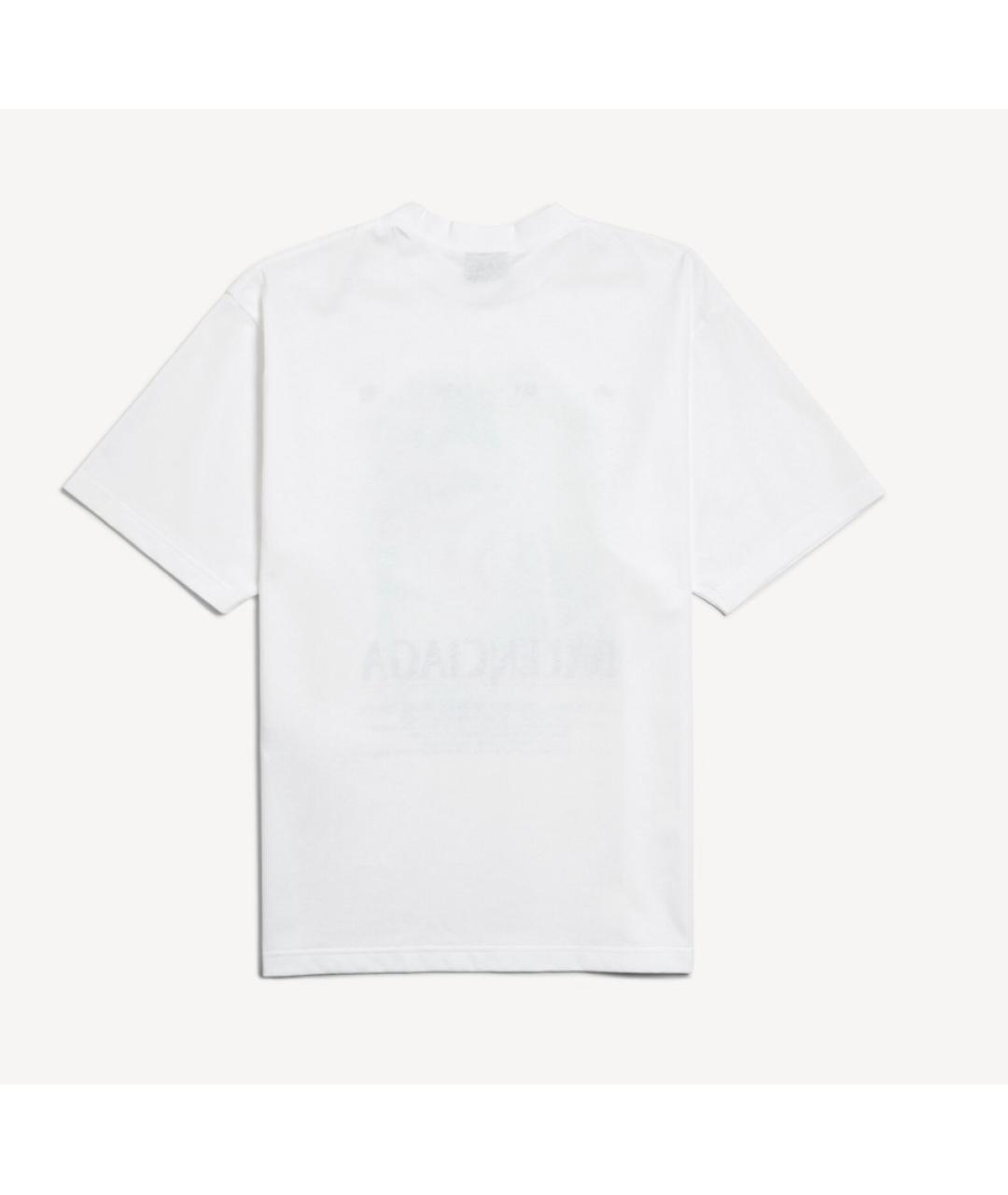 BALENCIAGA Белая хлопковая футболка, фото 2
