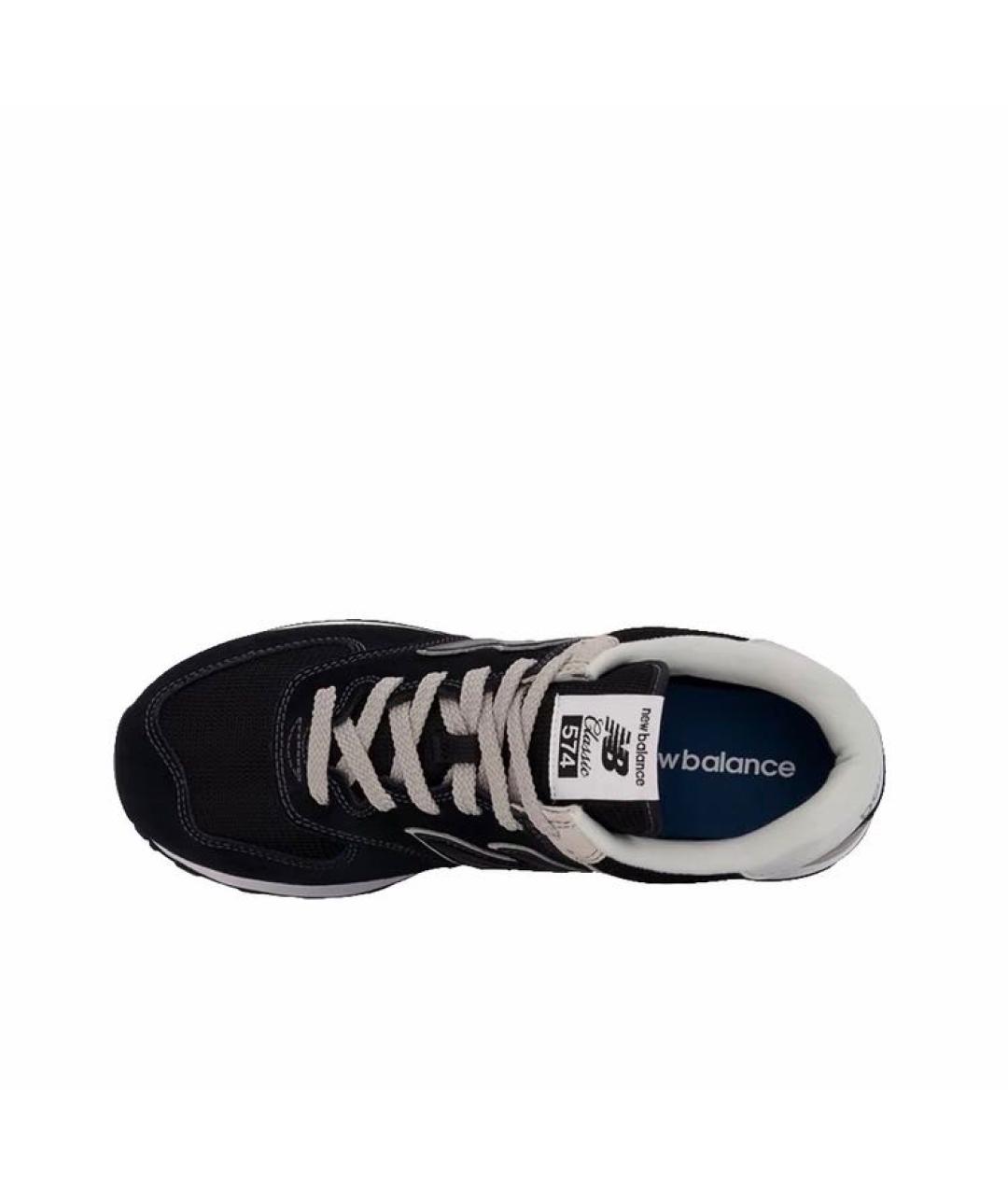 NEW BALANCE Черные замшевые низкие кроссовки / кеды, фото 3