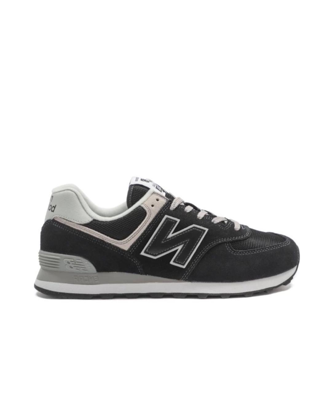 NEW BALANCE Черные замшевые низкие кроссовки / кеды, фото 1