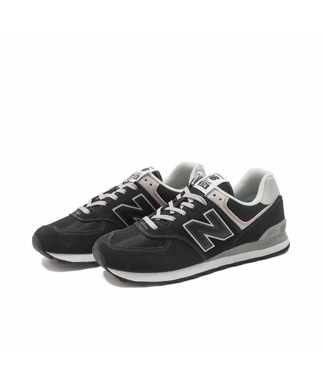 NEW BALANCE Черные замшевые низкие кроссовки / кеды, фото 2