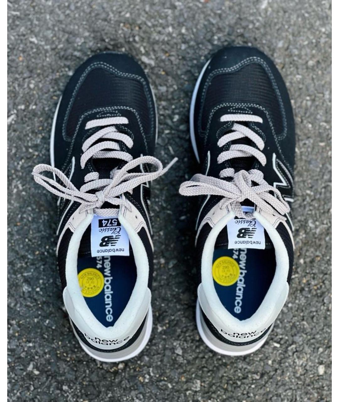 NEW BALANCE Черные замшевые низкие кроссовки / кеды, фото 7