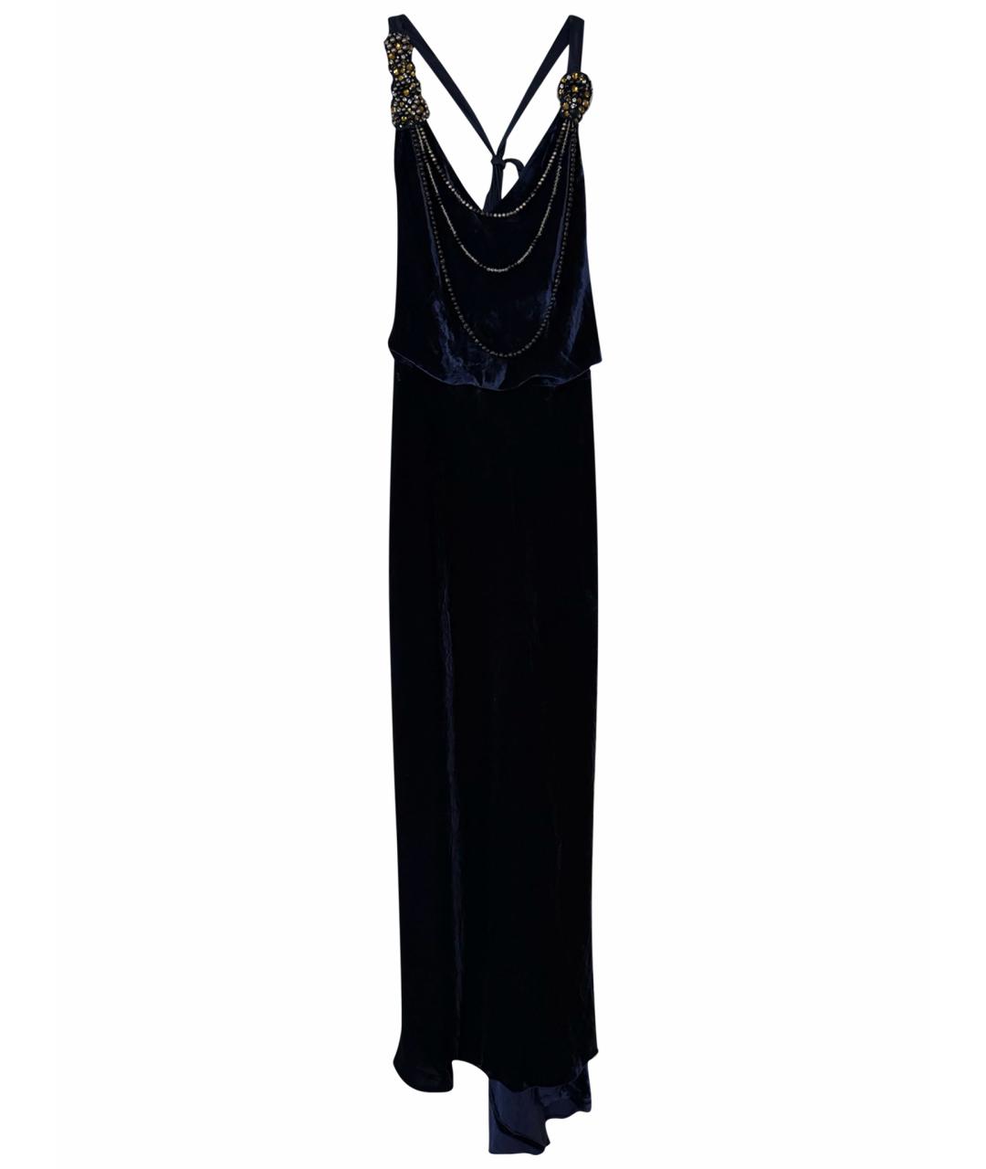 BCBG MAXAZRIA Темно-синее вискозное вечернее платье, фото 1
