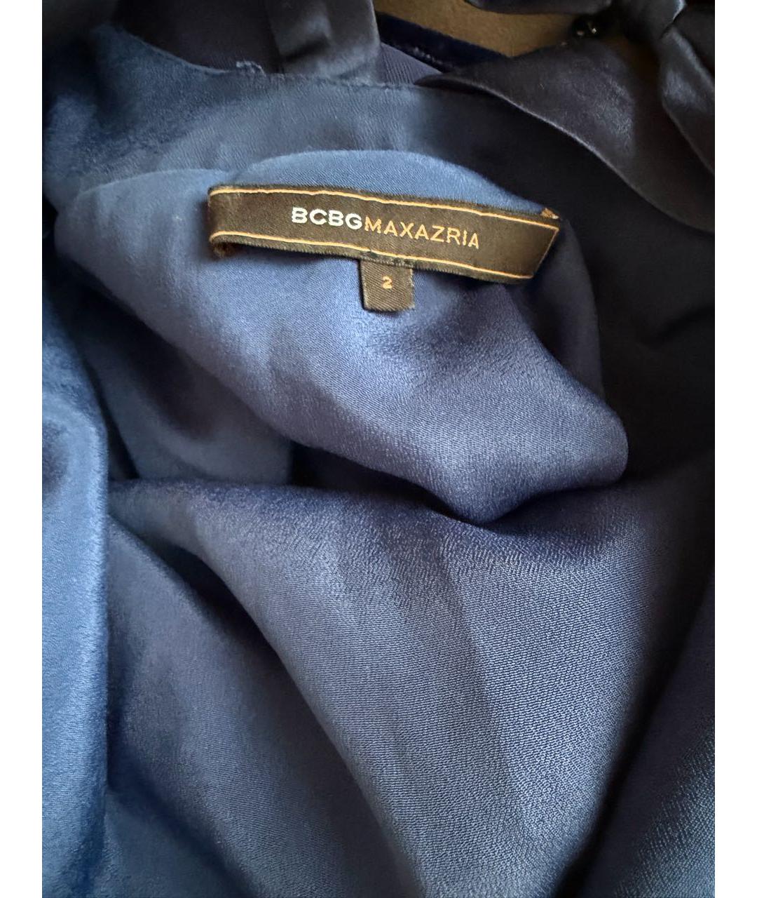 BCBG MAXAZRIA Темно-синее вискозное вечернее платье, фото 3