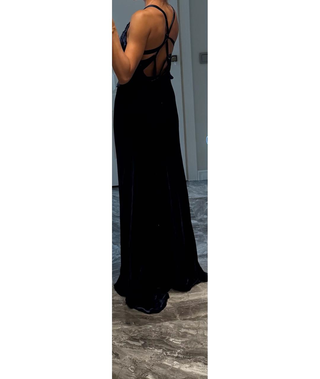 BCBG MAXAZRIA Темно-синее вискозное вечернее платье, фото 5