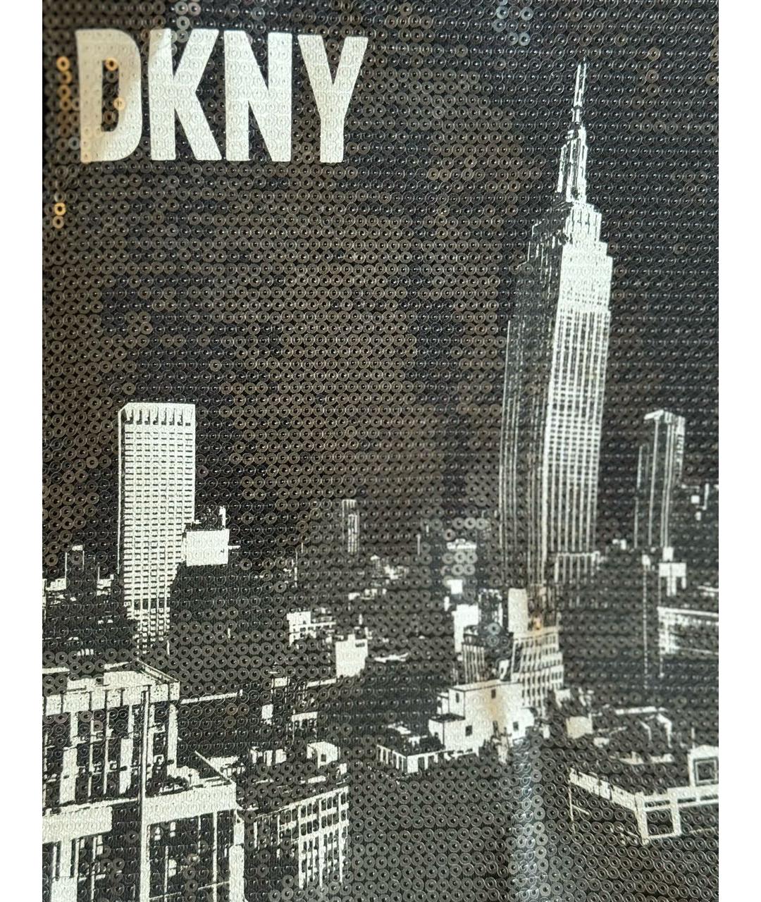 DKNY Черная хлопковая футболка, фото 5