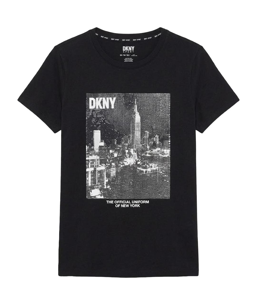 DKNY Черная хлопковая футболка, фото 1
